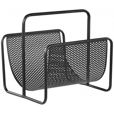 Beliani Magazine Rack Bela Metal Black - image 1