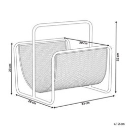 Beliani Magazine Rack Bela Metal Black - thumbnail 3