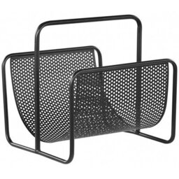 Beliani Magazine Rack Bela Metal Black - thumbnail 1