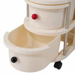 Living And Home Cream-Colored Four-Tier Movable Multi-Layer Drawer Storage Rack, 28Cm W X 42Cm D X 75Cm H - thumbnail 7