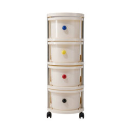 Living And Home Cream-Colored Four-Tier Movable Multi-Layer Drawer Storage Rack, 28Cm W X 42Cm D X 75Cm H - thumbnail 8