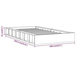 Berkfield Bed Frame 90X190 Cm Single Solid Wood - thumbnail 8