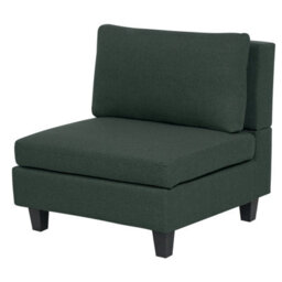 Beliani Modular Corner Sofa 4 Seater Unstad Fabric Dark Green Right Hand - thumbnail 7