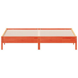 Berkfield Bed Frame Without Mattress Wax Brown 180X200 Cm Super King Solid Wood Pine - thumbnail 4