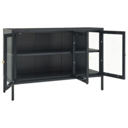 Vidaxl Sideboard Anthracite 105X35X70 Cm Steel And Glass - thumbnail 6