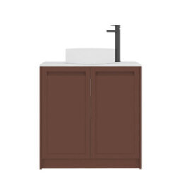 Royal Bathrooms Royal Bathroom Elmore 800mm Terracotta Clay Freestanding Countertop Bathroom Vanity Unit 2 Door With Art Basin - thumbnail 7