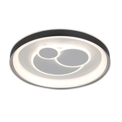 Luminosa Lighting Luminosa Florina Led Semi Flush Ceiling Light Black, White 3000/4000/6500K, Remote Control, Dimmable. - image 1