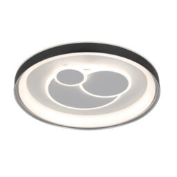 Luminosa Lighting Luminosa Florina Led Semi Flush Ceiling Light Black, White 3000/4000/6500K, Remote Control, Dimmable. - thumbnail 1