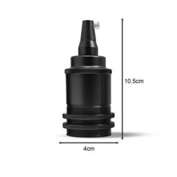 Black Brass Lamp Holder Batten,waterproof, Screw In Vintage E27 Lamp Base For Kitchen,living Room Bedroom, Dinning Room Lightings - thumbnail 2