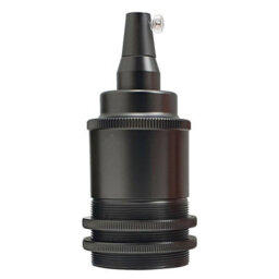 Black Brass Lamp Holder Batten,waterproof, Screw In Vintage E27 Lamp Base For Kitchen,living Room Bedroom, Dinning Room Lightings - thumbnail 1