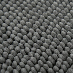 Ohs Chenille Noodle Non-Slip Soft Shower Pedestal Bath Mat, 45 X 45Cm - Charcoal - thumbnail 6