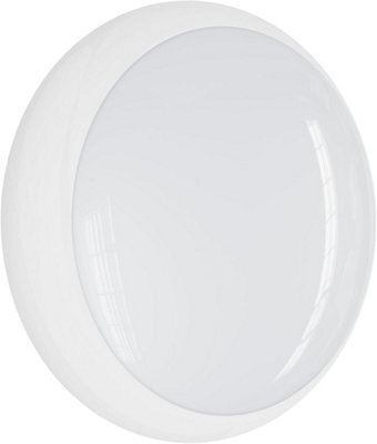 Paul Russells LED Slimline Bulkhead Light 12W 16W 20W 3CCT IP65 White Bezel Modern Flush Wall Ceiling Outdoor - image 1