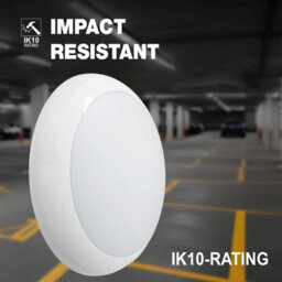 Paul Russells LED Slimline Bulkhead Light 12W 16W 20W 3CCT IP65 White Bezel Modern Flush Wall Ceiling Outdoor - thumbnail 3