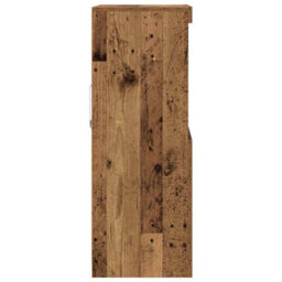 Berkfield Sideboard With Led Lights Old Wood 60X37X100 Cm - thumbnail 7