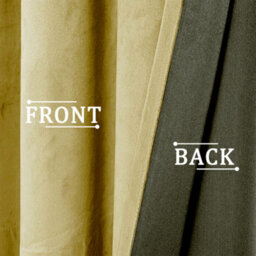 Happy Homewares Dusty Yellow Velvet Blackout Eyelet Curtains - 46X54 Inch Drop - Pair - thumbnail 2
