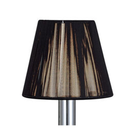 Luminosa Lighting Luminosa Acanto Table Lamp 1 Light E14, Polished Chrome With Black Shade - thumbnail 5