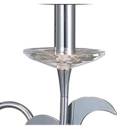 Luminosa Lighting Luminosa Acanto Table Lamp 1 Light E14, Polished Chrome With Black Shade - thumbnail 4