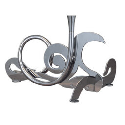Luminosa Lighting Luminosa Acanto Table Lamp 1 Light E14, Polished Chrome With Black Shade - thumbnail 3