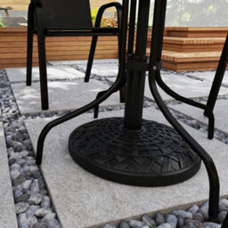 Outsunny 12Kg Garden Parasol Base, Round Resin Garden Umbrella Base, Black - thumbnail 8