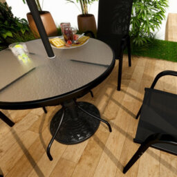Outsunny 12Kg Garden Parasol Base, Round Resin Garden Umbrella Base, Black - thumbnail 7
