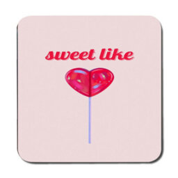 Benjamin Tate Design Sweet Like Placemat And Coaster Set With Wood Bottom Designer Artwork Limited Edition - thumbnail 3