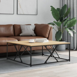 Berkfield Durable Coffee Table Sonoma Oak 100X100X40 Cm Engineered Wood - thumbnail 2
