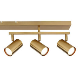 Luminosa Lighting Luminosa Robby Ceiling Spotlight Bar Gold Colours Brushed 5X Gu10 - thumbnail 5