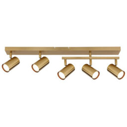 Luminosa Lighting Luminosa Robby Ceiling Spotlight Bar Gold Colours Brushed 5X Gu10 - thumbnail 3