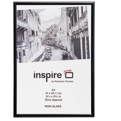 Alulux The Photo Album Company A4 Aluminium Certificate Frame, Black - image 1