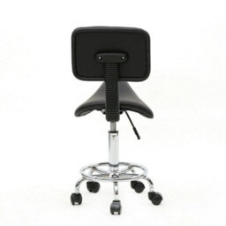 Beauty Saddle Salon Adjustable Stool Massage Modern With Backrest Comfort Black - thumbnail 4