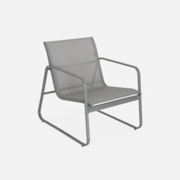 Sweeek - 4-Seater Metal Garden Sofa Set Silvi Light Grey 77X114X76 Cm - thumbnail 3