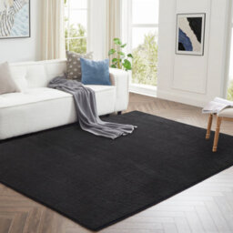 Bedlooms Black Pashmina Rug 160X230Cm, Soft Thick Piles, Hypoallergenic Modern Area Rugs And Bedroom Rug - thumbnail 1