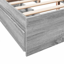 Berkfield Bed Frame With Drawers Without Mattress Grey Sonoma 160X200 Cm - thumbnail 8