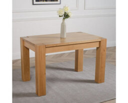 That's Furniture Kuba 125 X 80 Cm Chunky Oak Small Dining Table And 4 Chairs Dining Set With Harvard Chairs - thumbnail 3