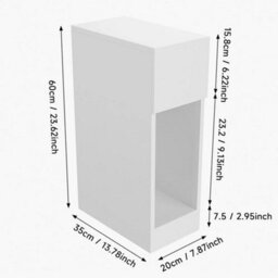 White Modern Bedside Table 1 Drawer Cabinet Bedroom Furniture Storage - thumbnail 2
