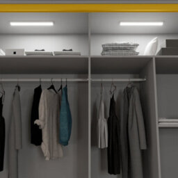 Sliding Wardrobes 4 u LTD Modern Sliding Wardrobe With Golden Detailing Universal Glass Door, Dual Led Lights & Fully Mdf Construction (White,200Cm) - thumbnail 7