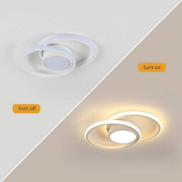 Pheashine Modern Double Round Led Ceiling Light,42W Dia 40Cm Warm White 3000K For Bedroom Or Kitchen - thumbnail 5