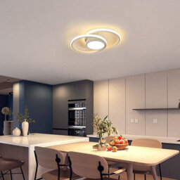 Pheashine Modern Double Round Led Ceiling Light,42W Dia 40Cm Warm White 3000K For Bedroom Or Kitchen - thumbnail 3