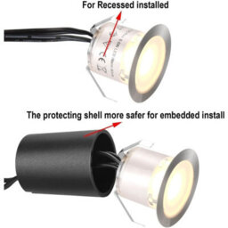Set Of 16 Led Recessed Spotlights For Outdoor Use For Wooden Terrace Swimming Pool Garden Stairs Wooden Deck - thumbnail 2