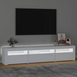 Walplus Tv Cabinet With Led Lights White 195X35X40 Cm - thumbnail 3