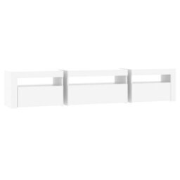 Walplus Tv Cabinet With Led Lights White 195X35X40 Cm - thumbnail 8