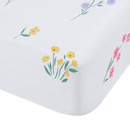 Catherine Lansfield Bunny Tails Ditsy Flowers Fitted Sheet White - thumbnail 3