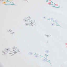 Catherine Lansfield Bunny Tails Ditsy Flowers Fitted Sheet White - thumbnail 2