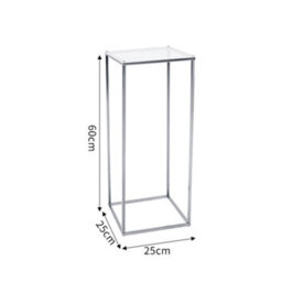 Living And Home Silver Tall Metal Column Vase Flower Stand Wedding Centrepieces H 60Cm - thumbnail 5