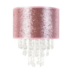 Valuelights Bonita Pink Glitter And Jewel Droplet Ceiling Lamp Shade And Bulb - thumbnail 7