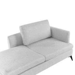 Beliani Right-Hand Chaise Longue Sievoz Fabric Light Grey - thumbnail 7