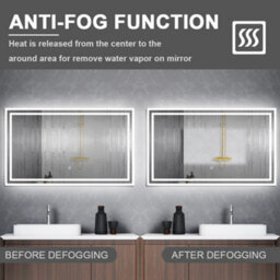 Probaty Bathrooms Bathroom 3-Colour Led Mirror 80X60Cm With Anti-Fog And Memory Function,backlit Wall Vanity Mirror,touch Sensor Switch,ip44 - thumbnail 3