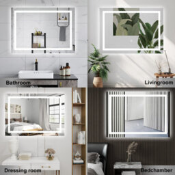 Probaty Bathrooms Bathroom 3-Colour Led Mirror 80X60Cm With Anti-Fog And Memory Function,backlit Wall Vanity Mirror,touch Sensor Switch,ip44 - thumbnail 9