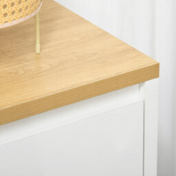 Wyld Haus Nofi Fael White And Natural Sideboard With Double Doors, L80 X D37 X H75Cm - thumbnail 9