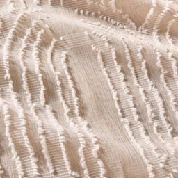 Ohs Tufted Arches Voile Net Curtain Pair Window Panels Slot Top Set - Natural - thumbnail 6